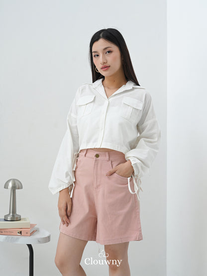 Key Denim Short Pants - Pink