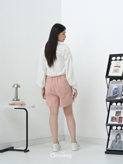 Key Denim Short Pants - Pink