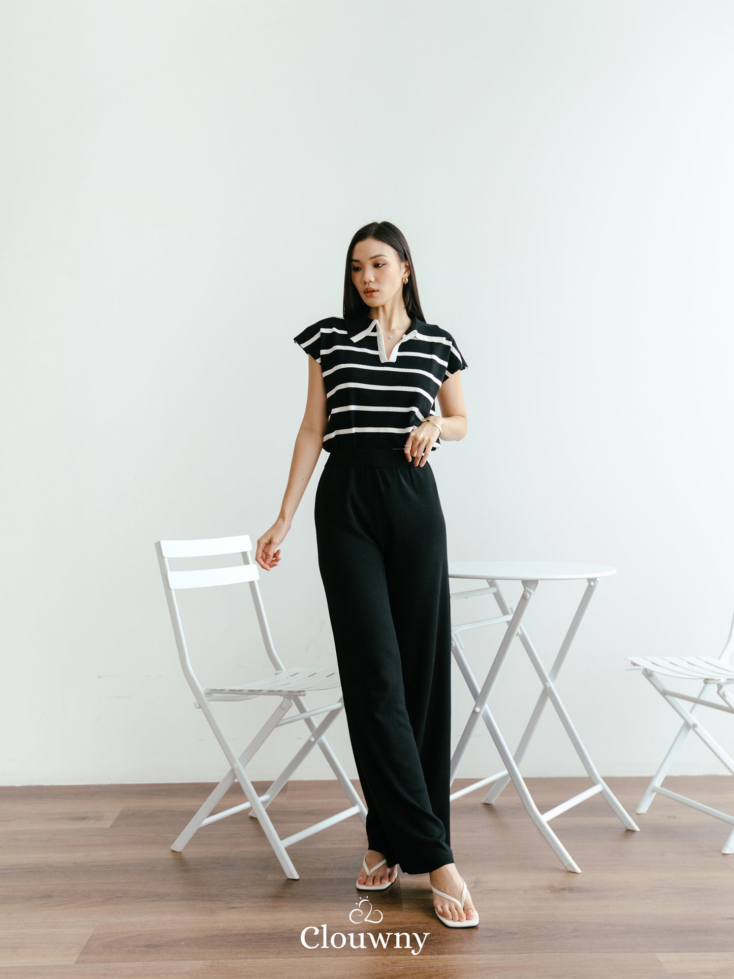 Jasmine Stripes Set - Black