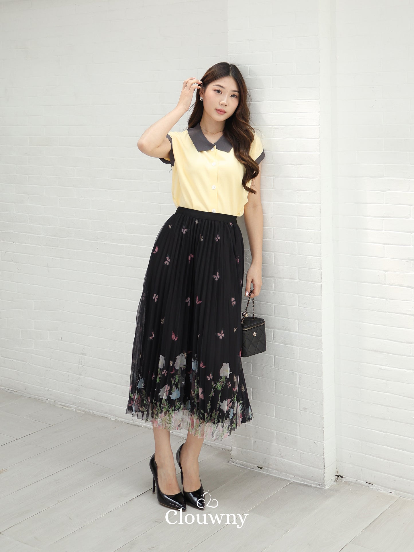 Voleta Butterfly Skirt - Black