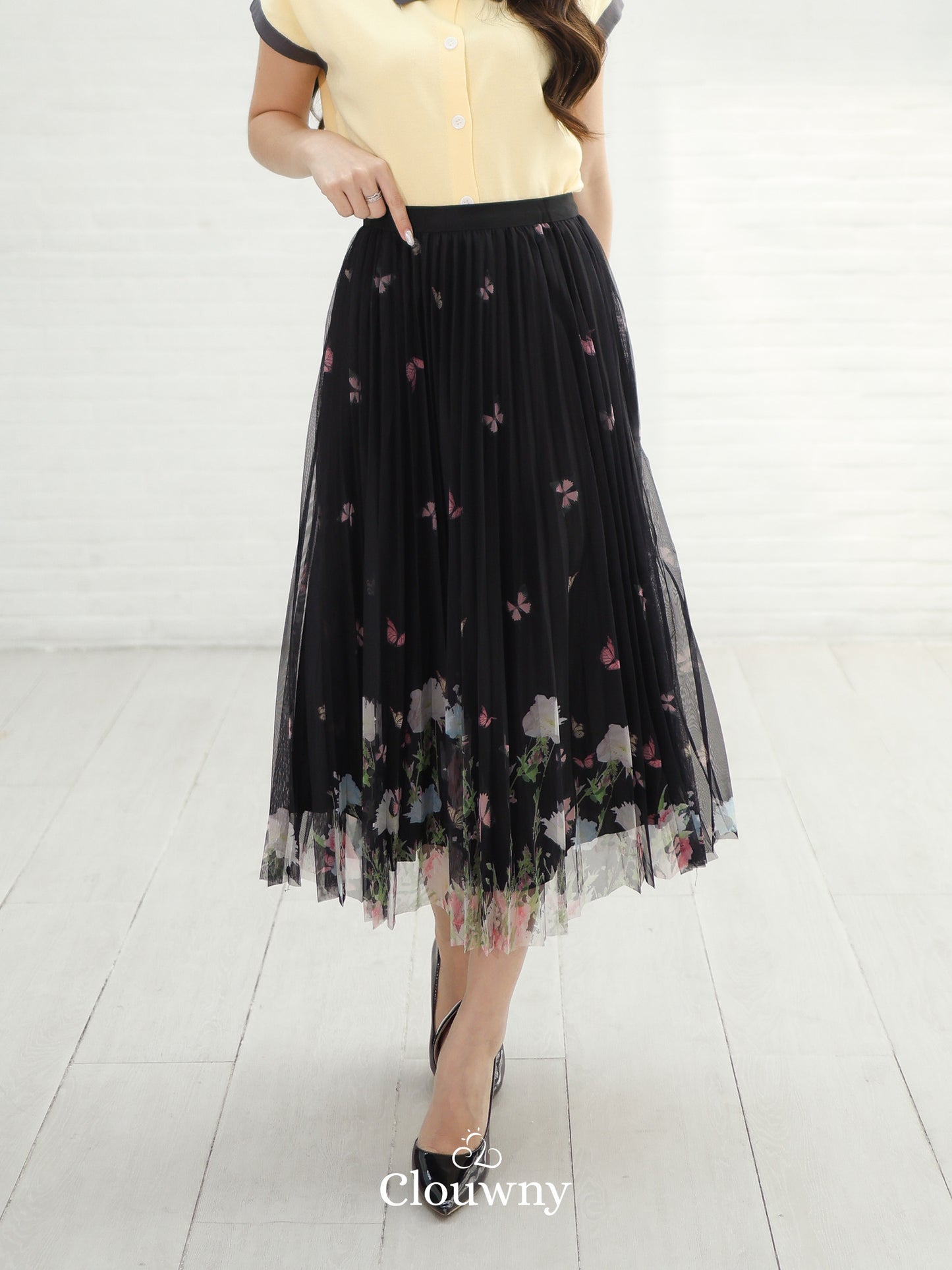 Voleta Butterfly Skirt - Black