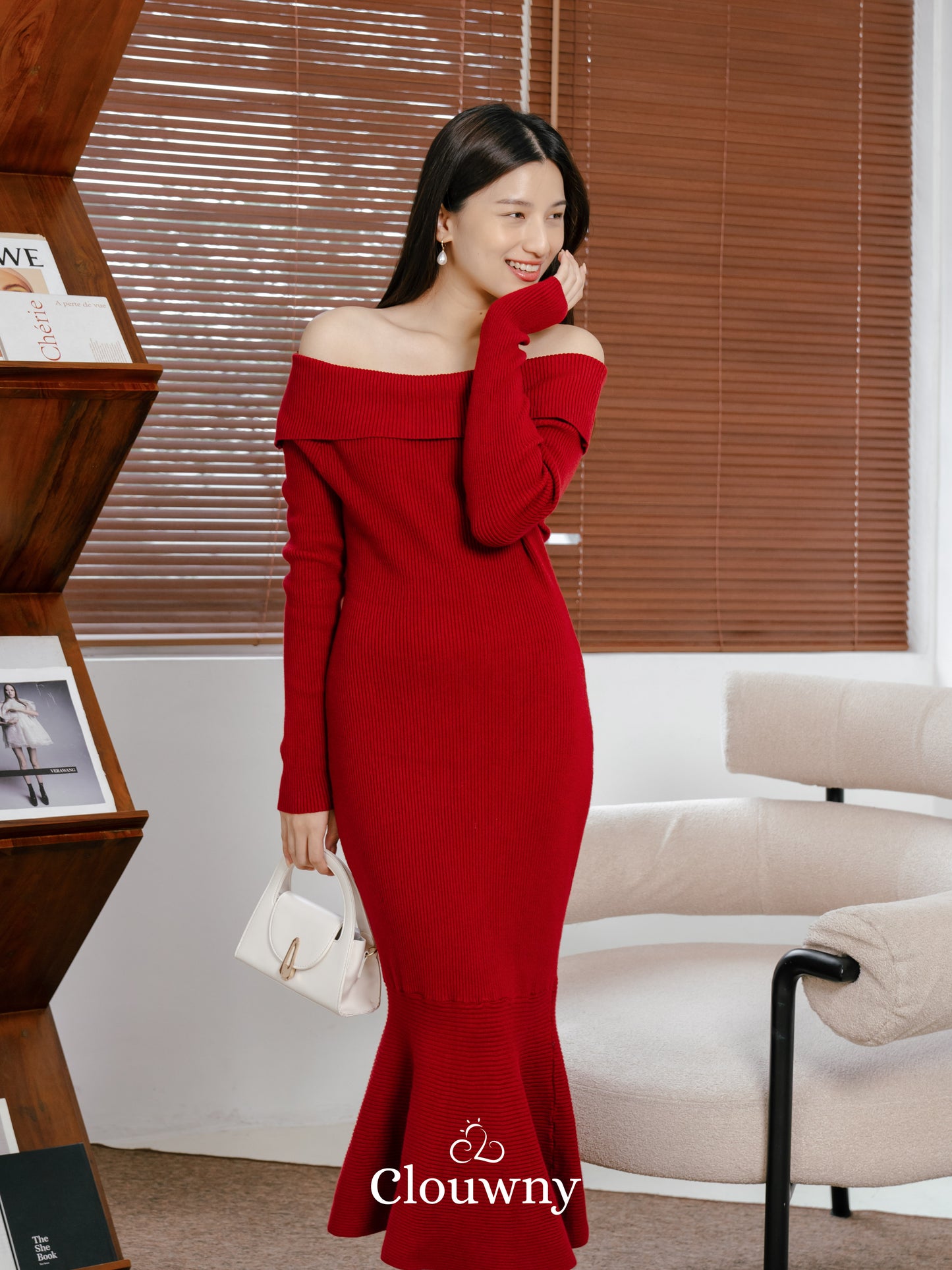 Kayo Knit Dress - Maroon