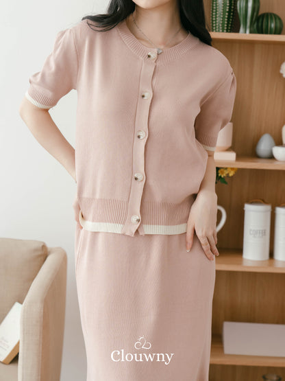 Hilda Knit Set - Dusty Pink