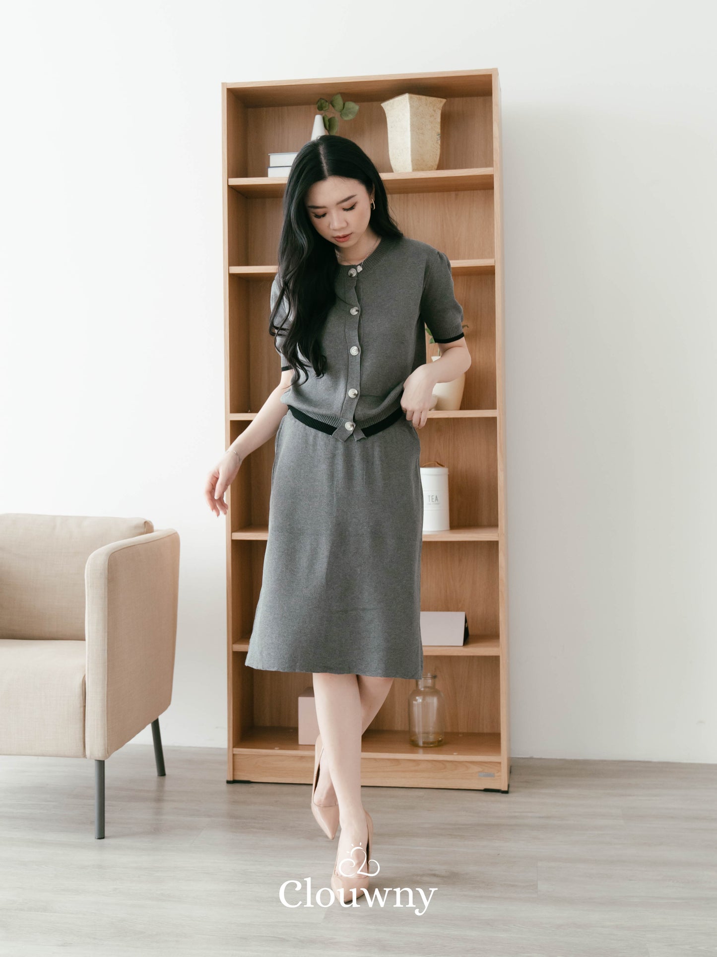 Hilda Knit Set - Grey