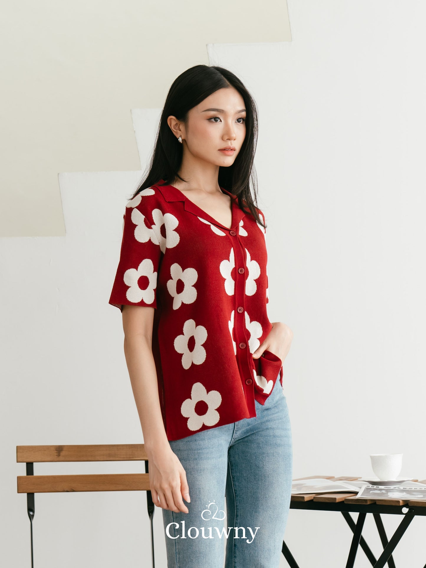 Hana Knit Top - Maroon