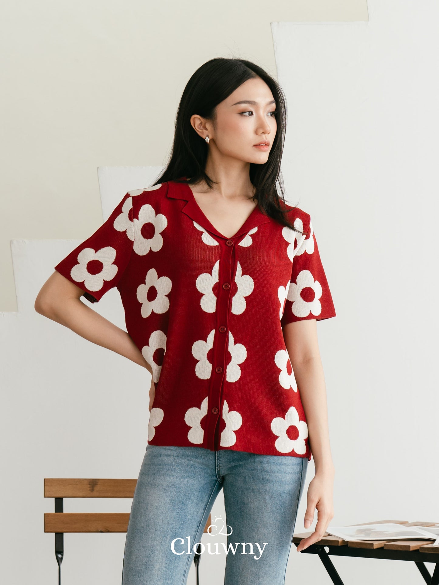 Hana Knit Top - Maroon