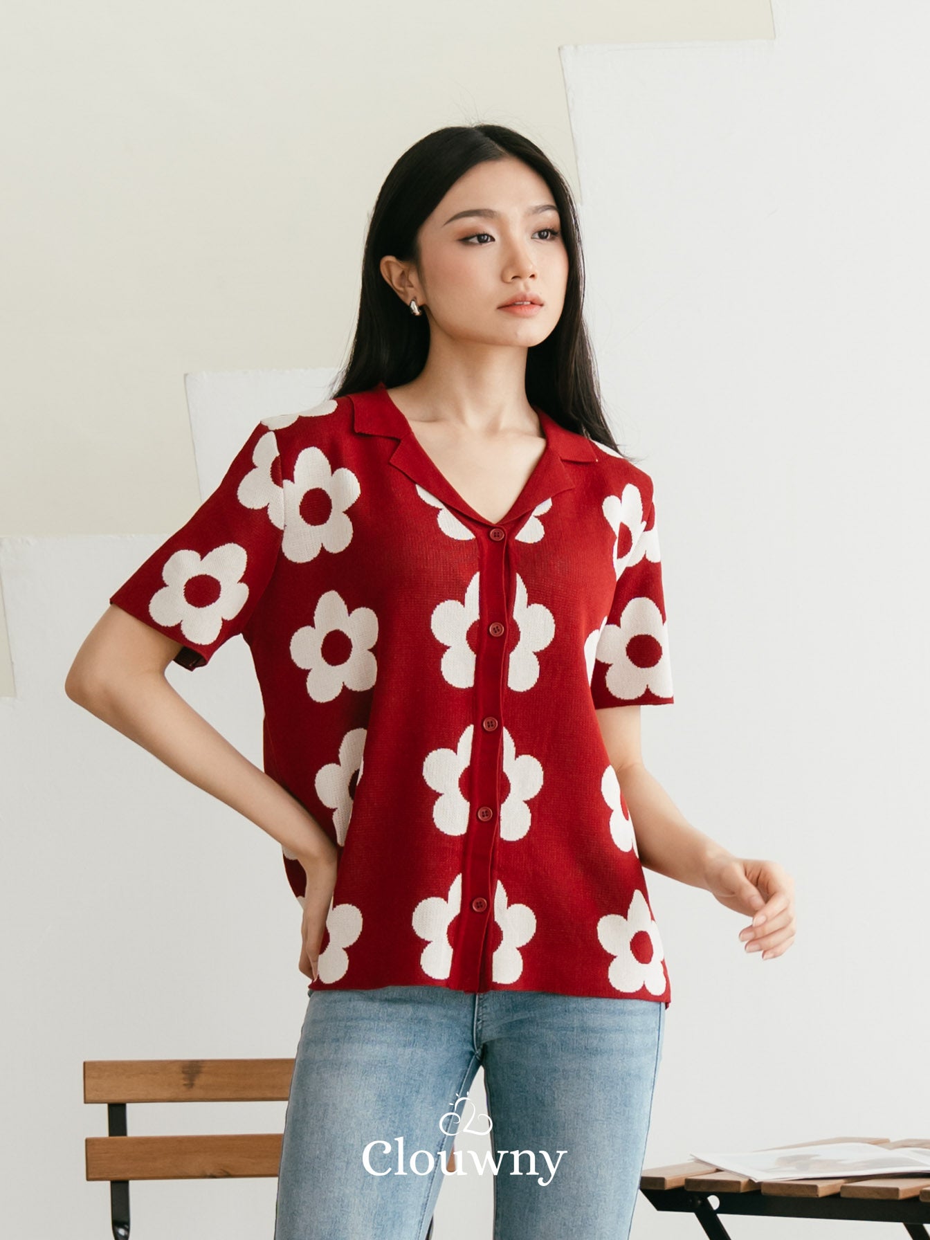 Hana Knit Top - Maroon