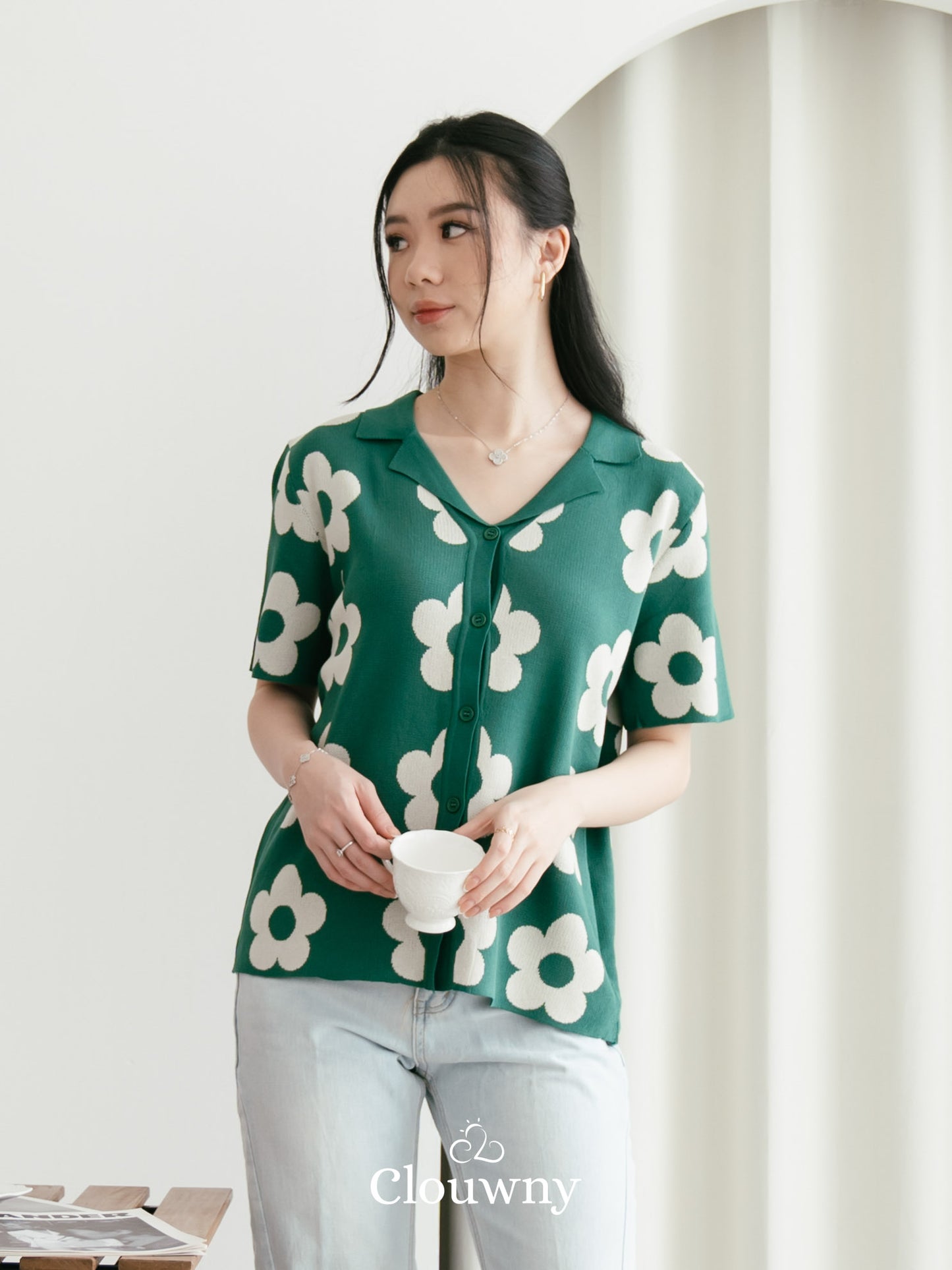 Hana Knit Top - Green