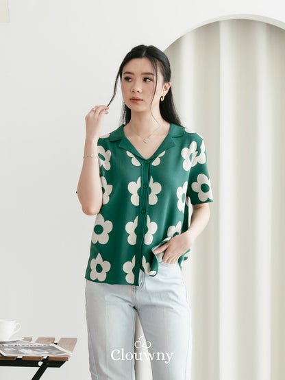 Hana Knit Top - Green