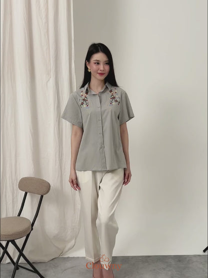 Patra Cotton Shirt - Blue