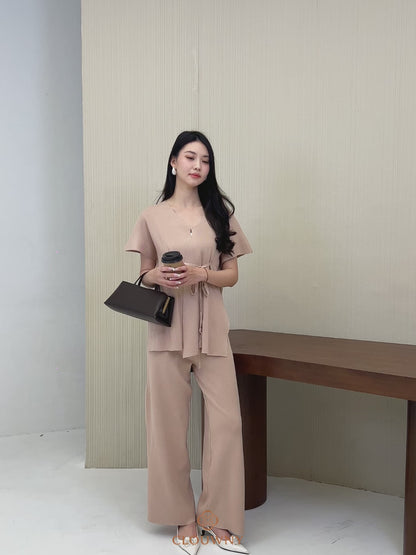 Master Vneck Knit Set - Black
