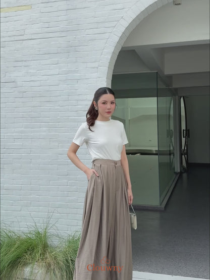 Yuni Cullotes Pants - Walnut