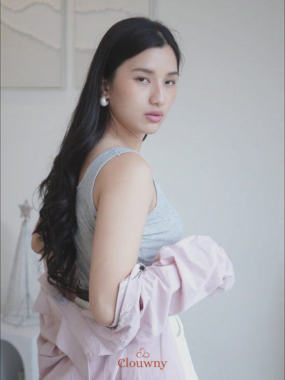 Essential Tanktop Bra Wide Strap - White