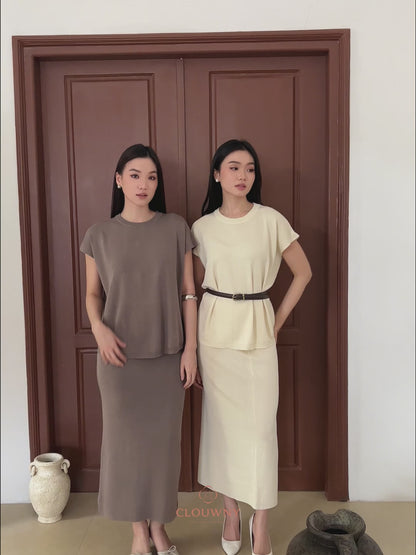 Kurasu Round Knit Set - Khaki