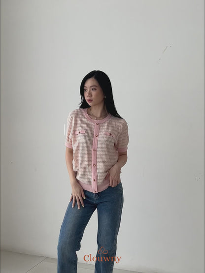 Maureen Knit Top - Pink