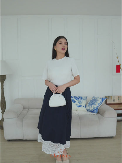 Jona Midi Skirt - Cream