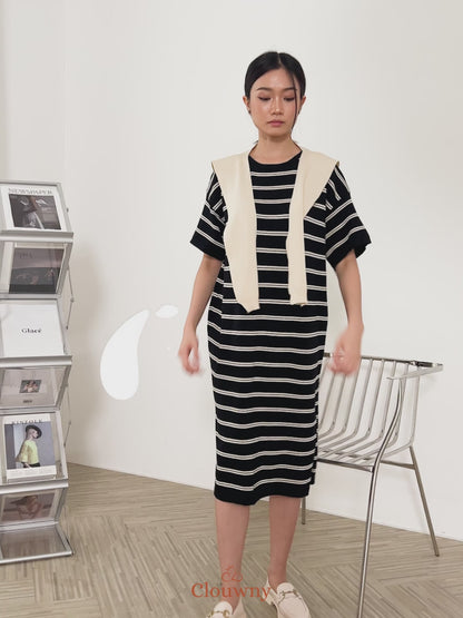 Sara Scarf Dress - Black