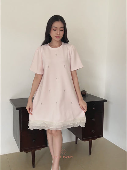 Alberta Pearl Dress - Red