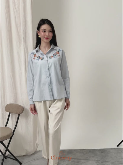 Daria Cotton Shirt - Blue