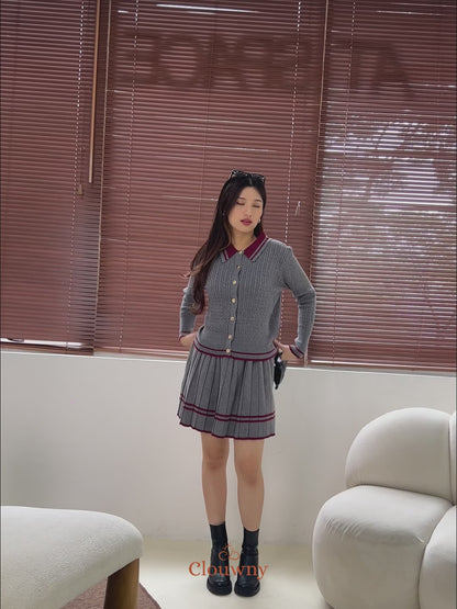 Hyuna Knit Set - Maroon