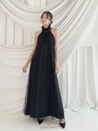 Sharon Halter Tulle Dress - Black
