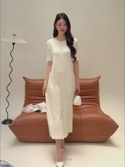 Jorji Basic Knit Dress - Broken White