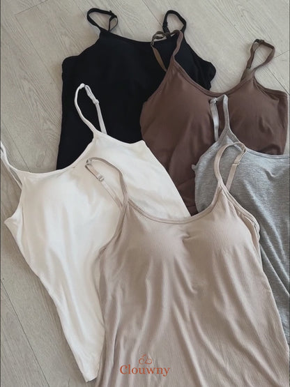 Essential Tanktop Bra Spagheti Strap - Khaki