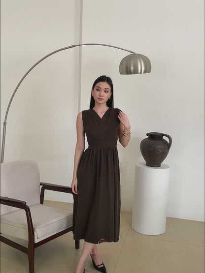 East Rubber Dress - Coffee