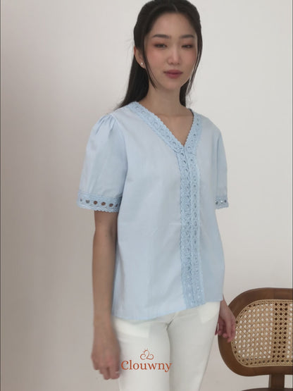 Eriya Cotton Blouse - White