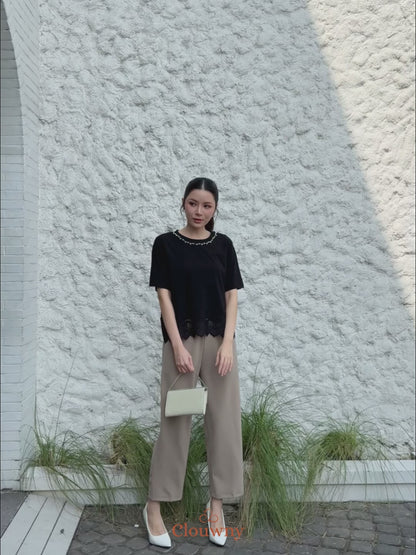 Megan Pearl Blouse - Red