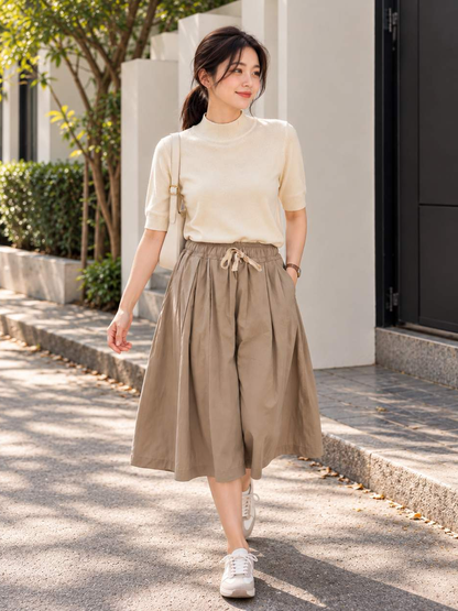 Natan Midi Pants - Beige